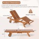 Dimensions of the outdoor chaise lounge chair with wheels, showcasing its ergonomic design and adjustable features for.