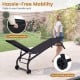 Outdoor chaise lounge chair with wheels and metal frame in black, featuring a convenient handle for easy mobility.