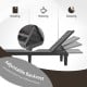 Adjustable backrest of the grey outdoor chaise lounge chair in five positions, perfect for patio relaxation and comfort.