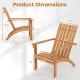 Adirondack lounge armchair dimensions showcasing natural acacia wood, ergonomic design, ideal for patio and backyard.