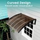 Curved outdoor awning made of sturdy PC hollow panels, providing sunlight and rain protection for front doors.