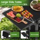 Large side table for the outdoor grill cart, featuring a foldable and removable design for extra prep space.