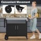 Outdoor grill cart with folding stainless steel top, featuring storage cabinets and wheels for easy movement, ideal for.