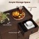 Outdoor PE wicker storage cabinet showcasing a wide countertop, practical drawer, and ample storage for patio.