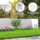 Outdoor PVC air conditioner fence with protective caps and reinforced posts, ideal for privacy around gardens and AC.