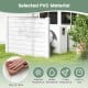 Outdoor PVC air conditioner fence in white, featuring weather-resistant material and easy installation with long stakes.