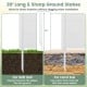 20-inch long sharp ground stakes for easy installation of the outdoor PVC air conditioner fence in various soil types.
