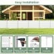 Outdoor PVC air conditioner fence with 20-inch long stakes, designed for easy installation and enhanced privacy in.