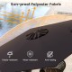 Close-up of the sun-proof polyester umbrella fabric, showcasing its anti-fading and wear-resistant features for outdoor.
