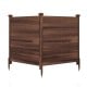 Outdoor privacy air conditioner fence made of fir wood, featuring a rustic brown finish and sturdy installation for backyard use.