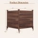 Outdoor privacy air conditioner fence made of fir wood, featuring dimensions of 47" x 47" x 45.5" for backyard concealment.