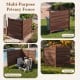 Outdoor privacy fence made of fir wood, ideal for concealing AC units, trash cans, and pool equipment in the backyard.