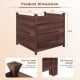 Outdoor privacy air conditioner fence made of fir wood, featuring a slot-in panel system and off-ground design for durability.