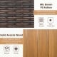 Mix brown PE rattan texture and solid acacia wood slats for an outdoor storage bench with cozy seating and side tables.