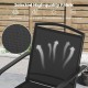 Close-up of breathable fabric on outdoor swivel chair, featuring quick-drying, sun-protective, and wear-resistant.