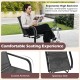 Outdoor swivel chair set with high back and breathable seat, featuring curved armrests for comfortable backyard.
