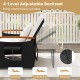 Outdoor wicker daybed with 4-level adjustable backrest, comfortable cushions, and folding panels for versatile use.