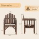 Outdoor wood armchair with a solid frame, high back, and armrests, perfect for patio and poolside relaxation.