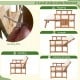 Adjustable backrest of the outdoor wooden daybed with removable cushions, perfect for napping, sunbathing, or reading.