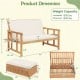 Dimensions of the Outdoor Wooden Daybed with adjustable backrest, acacia wood frame, and removable cushions for.