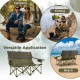 Oversized green camping loveseat with cup holders, thick padding, and quick folding design for versatile outdoor use.