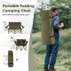 Oversized green folding loveseat camping chair with cup holders, thick padding, and portable storage bag for outdoor.