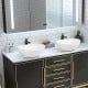Contemporary oval ceramic vessel sinks with popup drain design, perfect for bathroom upgrades and aesthetic appeal.