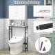 Over the toilet storage cabinet in white with adjustable shelf, anti-tipping design, and modern style for efficient.