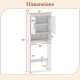 Dimensions of the Over Toilet Space Saver Bathroom Organizer with Storage Cabinet, featuring adjustable shelves and.