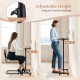 Adjustable height gray overbed rolling table with a spacious surface, ideal for meals and laptops, suitable for various.