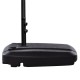 Plastic weighted umbrella base with a durable design, filled with water or sand for stability in windy conditions.