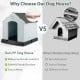 Dog house for small dogs made of waterproof PP plastic with elevated floor, ensuring comfort and protection from the.