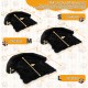 Plush calming dog couch bed in black with anti-slip bottom, measuring 40"x35"x26", ideal for pet relaxation.