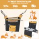 Dog car seat cover with mesh window, black, designed for small and medium dogs, providing protection and comfort during.