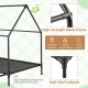 Large outdoor elevated pet house featuring a high-strength metal frame, waterproof canopy, and ventilated windows for.