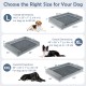 Large orthopedic foam dog bed with removable cover, 44.5" x 35" x 7", designed for dogs up to 80 lbs.
