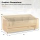 Patio furniture cover with padded handle, 77 x 43 x 30 inches, designed for outdoor loveseats and benches.