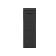 Black package delivery box with anti-theft baffle and sloped roof, ideal for secure outdoor parcel storage.