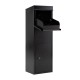 Black package delivery box featuring a coded lock and anti-theft baffle, designed for secure outdoor parcel delivery.