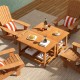 Rectangular acacia wood coffee table with 2 tiers, perfect for outdoor patios and indoor living rooms.