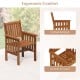 Solid wood patio chair with slatted seat and inclined backrest, ideal for outdoor relaxation and customization.