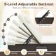 Adjustable backrest of the patio chaise lounge set, featuring 6 levels for customized comfort and relaxation.