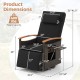 Patio Rattan 360° swivel recliner chair dimensions with durable PE wicker, designed for outdoor comfort and convenience.