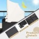 Patio rattan daybed with retractable canopy, featuring durable black PE rattan and anti-slip footpads for outdoor use.