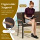 Patio wicker loveseat chair featuring acacia wood armrests, ergonomic backrest, and spacious seat for outdoor comfort.