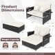 PE wicker outdoor daybed with adjustable backrest and storage ottoman, perfect for patio and garden relaxation.