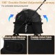 Double-sided adjustable canopy pet stroller in black with breathable mesh windows for small to medium dogs.