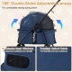 Pet stroller with adjustable canopy, breathable mesh windows, and durable Oxford fabric for small to medium dogs.