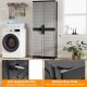 Plastic lockable storage cabinet with doors, featuring 3 adjustable shelves, ideal for indoor use in laundry rooms or.