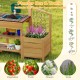 Wooden play kitchen set with removable sink, planter boxes, and sturdy construction for imaginative outdoor play.